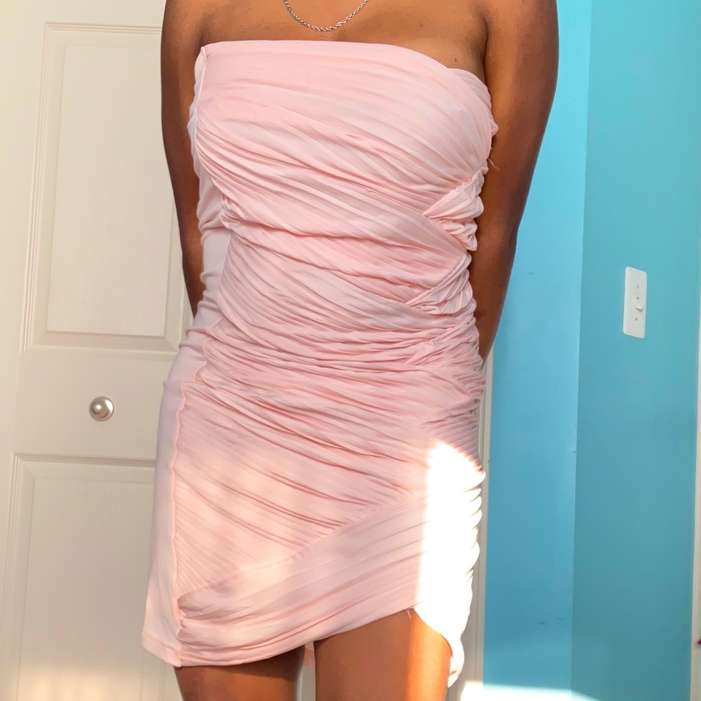 ASOS Strapless Short Pink Dress Size 10